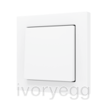 ZS55. Cover for Simple KNX Soft push button 55x55 mm. Tilt up&down - Matt White