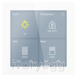 KNX Glass Touch Smart Plus 4 inch, KNX Data Secure, white