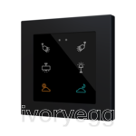 Flat RGB 55 X6. Glass capacitive push button 55x55 - 6 buttons - Custom