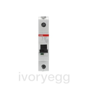 Miniature Circuit Breaker - S200 - 1P - 4 A - C - (AC) 6 kA