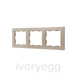 ZS55. Frame - 3 gang - Champagne