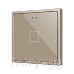 Flat 70 X1. PC-ABS Capacitive push button 70x70 - 1 button - Champagne