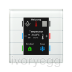 Glass KNX Push Button II Smart with temperature sensor, White
