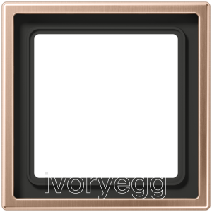 LS990 Frame 1-gang, metal, PVD-coated, brushed bronze, vertical and horizontal installation
