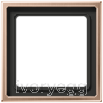 LS990 Frame 1-gang, metal, PVD-coated, brushed bronze, vertical and horizontal installation