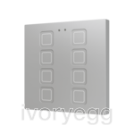 Tecla RGB 8. PC-ABS Capacitive push button - 8 buttons - Silver