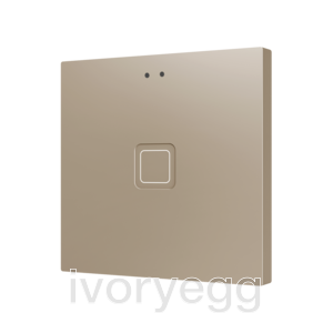 Tecla RGB 1. PC-ABS Capacitive push button - 1 button - Champagne