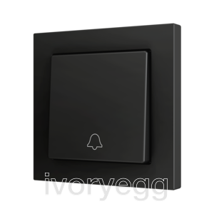 ZS55. Cover for Simple KNX Soft push button 55x55 mm. Tilt down - Doorbell icon - Anthracite