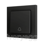 ZS55. Cover for Simple KNX Soft push button 55x55 mm. Tilt down - Doorbell icon - Anthracite