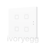 Tecla 4. PC-ABS Capacitive push button - 4 buttons - White