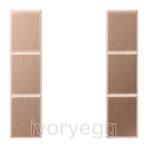 F50 LS Range Cover kit, 3-gang, metal, PVD-coated, brushed bronze