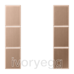 F50 LS Range Cover kit, 3-gang, metal, PVD-coated, brushed bronze