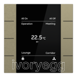 Yurika KNX sensor Control element 4/8-fold, FM, Antique Gold