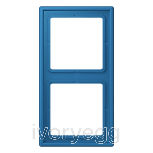 Le Corbusier LS range 2-gang frame, bleu ceruleen 31 (cerulean blue)