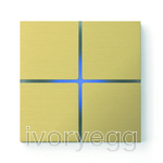 Basalte Sentido CresNET 4 Button Switch in Brushed Brass