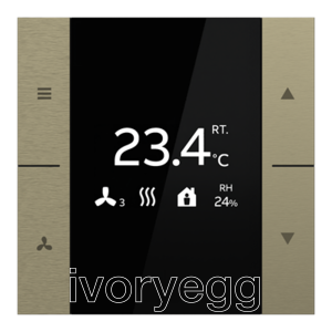 Yurika KNX sensor Room Temperature Controller, FM, Antique Gold