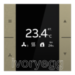 Yurika KNX sensor Room Temperature Controller, FM, Antique Gold