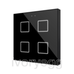 Flat RGB 4. Glass capacitive push button - 4 buttons - Anthracite