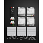 Smart Home in a Box - Essential Gira Equipment with Binary Inputs & Pushbutton Sensor 4 Keypads.