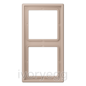 Le Corbusier LS range 2-gang frame, ombre brulee claire