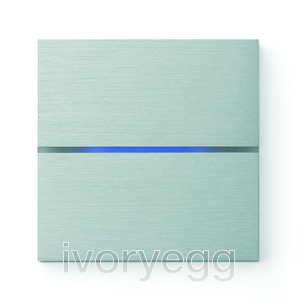 Basalte Sentido CresNET 2 Button Switch in Brushed Aluminium