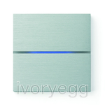 Basalte Sentido CresNET 2 Button Switch in Brushed Aluminium