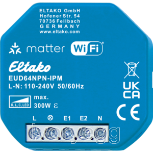 Universal dimming actuator with IP, matter over Wi-fi, optional with EnOcean, up to 300W, REST API