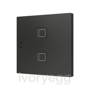Tecla RGB 2. PC-ABS Capacitive push button - 2 buttons - Anthracite