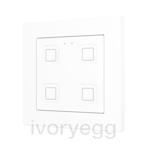 Tecla RGB 55 X4. PC-ABS Capacitive push button 55x55 - 4 buttons - White