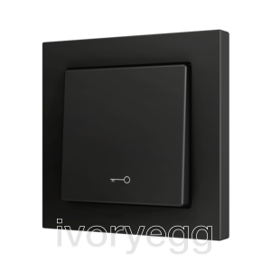 ZS55. Cover for Simple KNX Soft push button 55x55 mm. Tilt down - Key icon - Anthracite