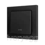ZS55. Cover for Simple KNX Soft push button 55x55 mm. Tilt down - Key icon - Anthracite