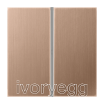 F40 LS Range Cover kit, 2-gang, metal, PVD-coated, brushed bronze