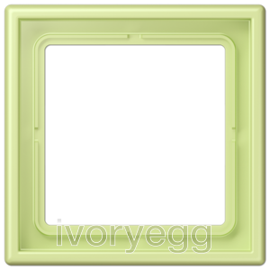 Le Corbusier LS range 1-gang frame, vert jaune clair (light yellow green)