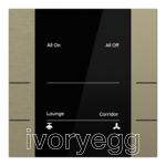 Yurika KNX sensor Control element 3/6-fold, FM, Antique Gold