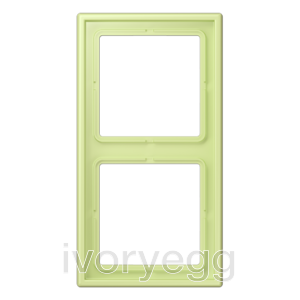 Le Corbusier LS range 2-gang frame, vert jaune clair (light yellow green)