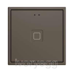 Tecla RGB 70 X1. PC-ABS Capacitive push button 70x70 - 1 button - Mocha