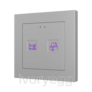 Tecla RGB 55 X2. PC-ABS Capacitive push button 55x55 - 2 buttons - Custom