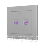 Tecla RGB 55 X2. PC-ABS Capacitive push button 55x55 - 2 buttons - Custom