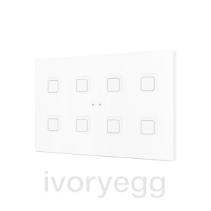 Tecla RGB XL 8. PC-ABS Capacitive push button - 8 buttons - White