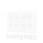 Tecla RGB XL 8. PC-ABS Capacitive push button - 8 buttons - White