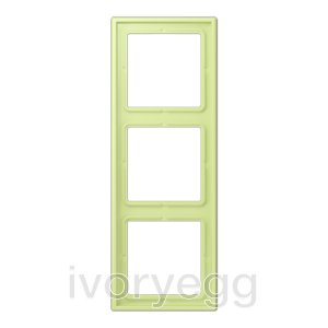Le Corbusier LS range 3-gang frame, vert jaune clair (light yellow green)