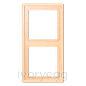Le Corbusier LS range 2-gang frame, ocre (orange)