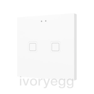 Tecla RGB 2. PC-ABS Capacitive push button - 2 buttons - White