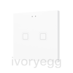 Tecla RGB 2. PC-ABS Capacitive push button - 2 buttons - White