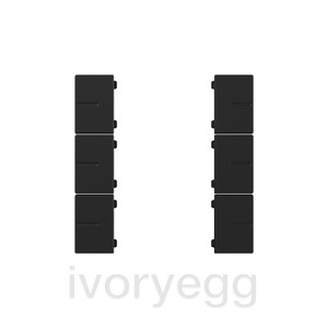 Rocker set, 3-gang for pushbutton sensor 4.55 Plus, black matt
