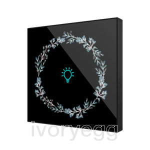 Flat RGB 1. Glass capacitive push button - 1 button - 360° Custom