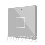 Flat RGB 1. Glass capacitive push button - 1 button - Silver