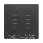 Tecla 70 X6. PC-ABS Capacitive push button 70x70 - 6 buttons - Anthracite