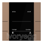 Yurika KNX sensor Control element 3/6-fold, FM, Mocha
