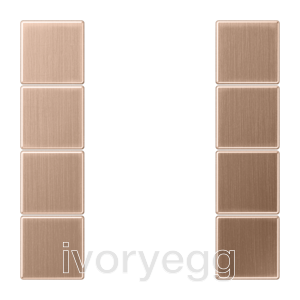 F50 LS Range Cover kit, 4-gang, metal, PVD-coated, brushed bronze
